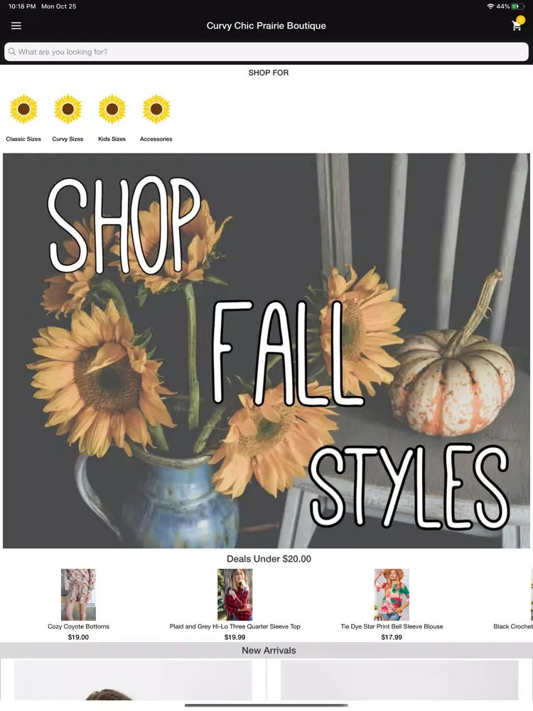 Capturas de pantalla de Curvy Chic Prairie Boutique iPad 