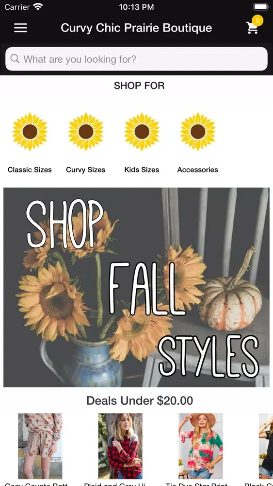 Capturas de pantalla de Curvy Chic Prairie Boutique