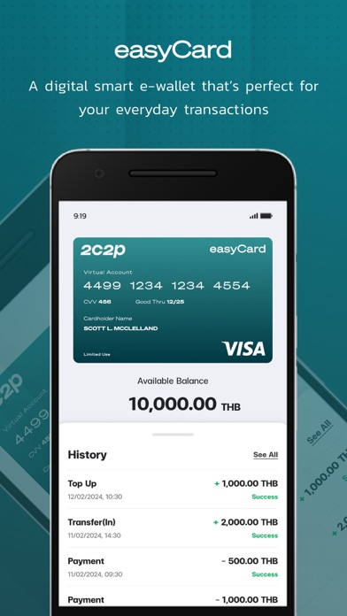 Tangkapan skrin easyCard by 2C2P Plus