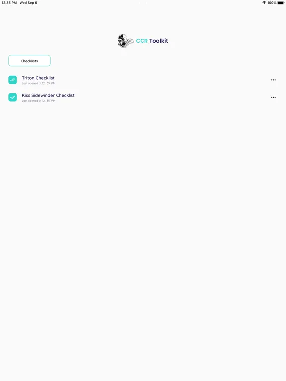 Screenshot di CCR Checklist iPad 