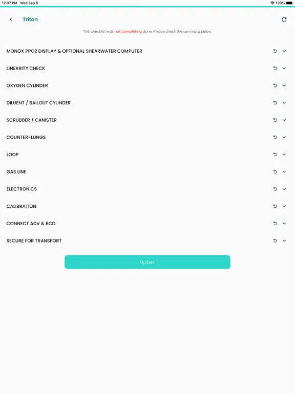 Screenshot di CCR Checklist iPad 