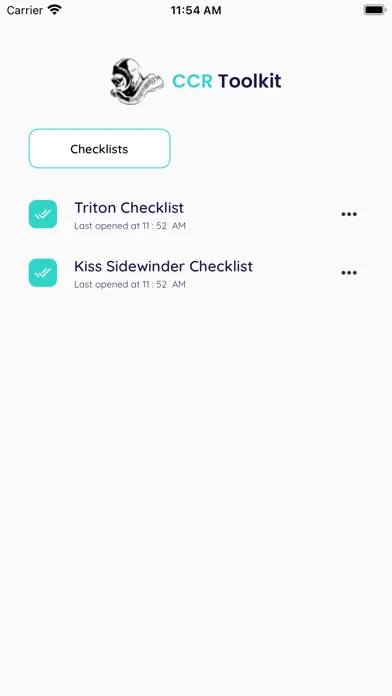 Screenshot di CCR Checklist