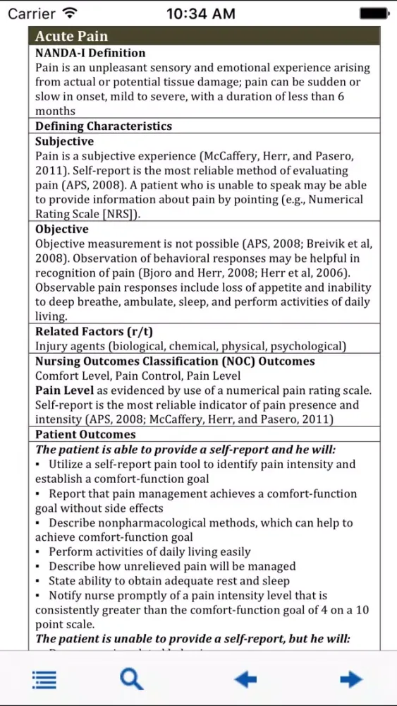 Скриншоты Nursing Care Plans NANDA, NOC