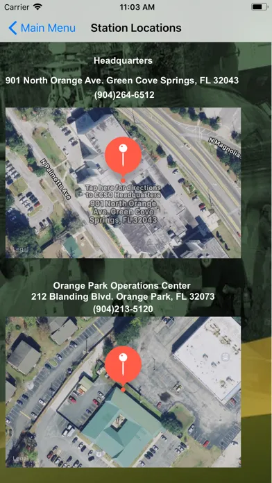 Capturas de tela do Clay County Sheriff's Office