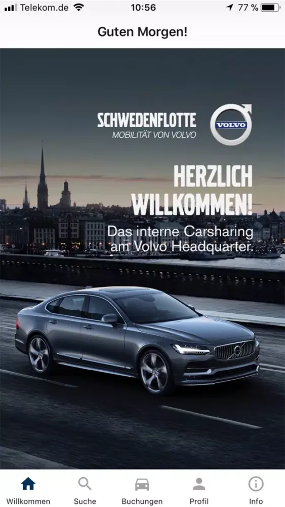Volvo Corporate Carsharing Screenshots