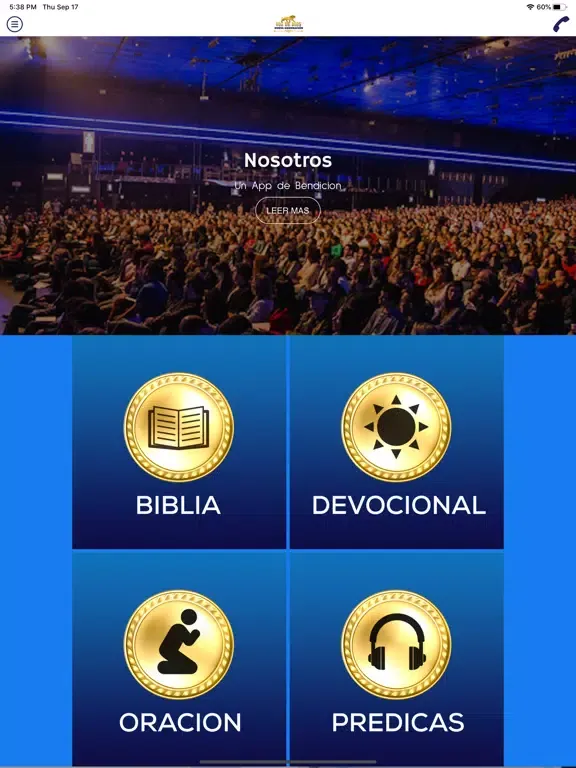 Tangkapan skrin Voz de Dios Nueva Generacion iPad 