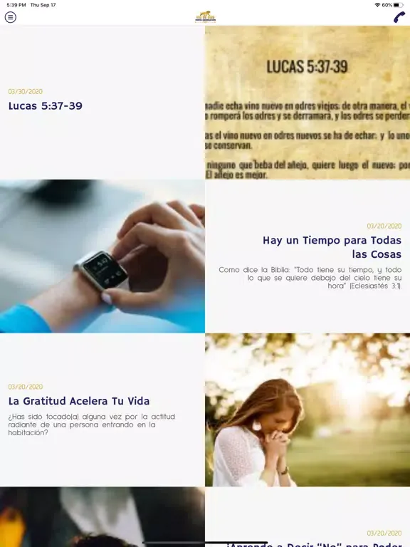 Tangkapan skrin Voz de Dios Nueva Generacion iPad 