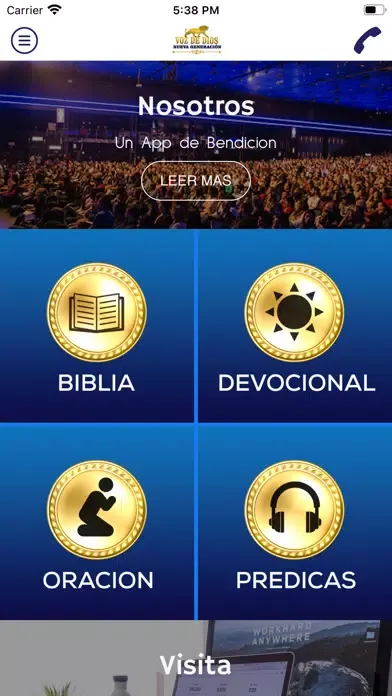 Tangkapan skrin Voz de Dios Nueva Generacion
