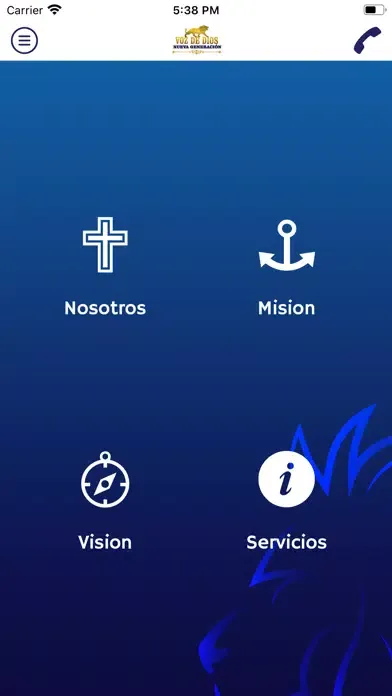 Tangkapan skrin Voz de Dios Nueva Generacion