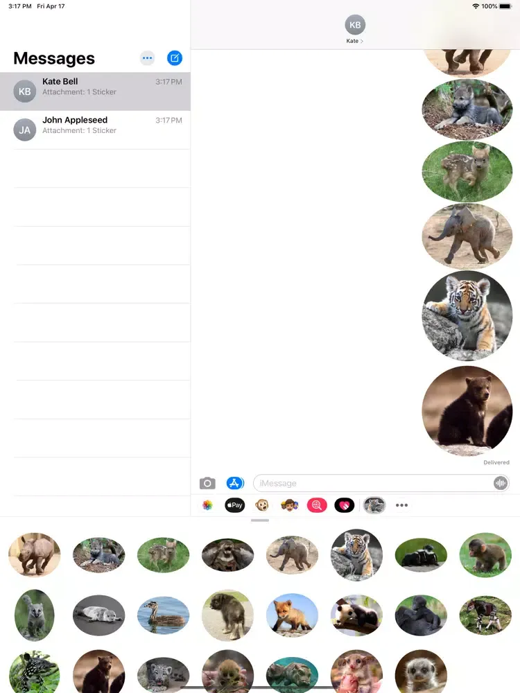 Zrzuty ekranu Amazing Animals Stickers Pack iPad 