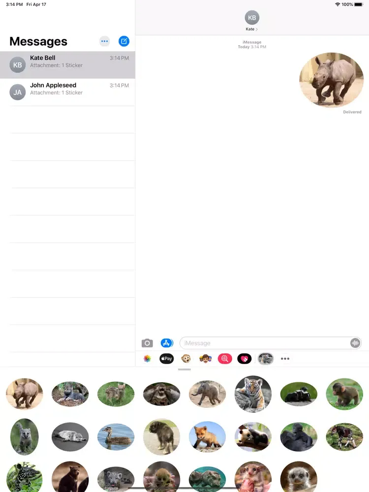 Zrzuty ekranu Amazing Animals Stickers Pack iPad 