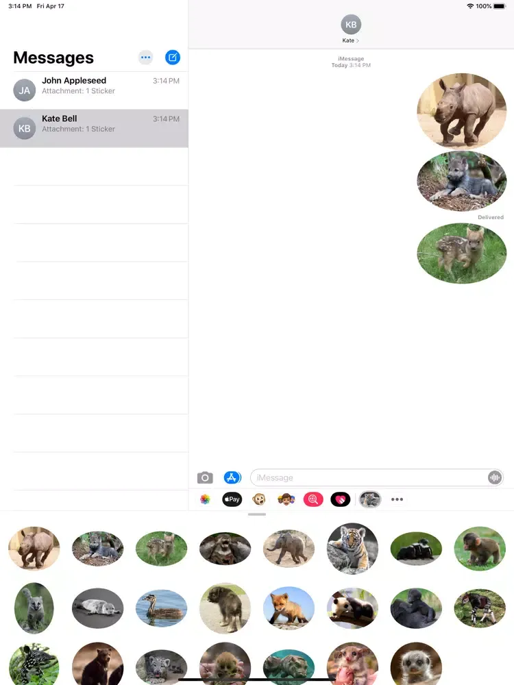 Zrzuty ekranu Amazing Animals Stickers Pack iPad 