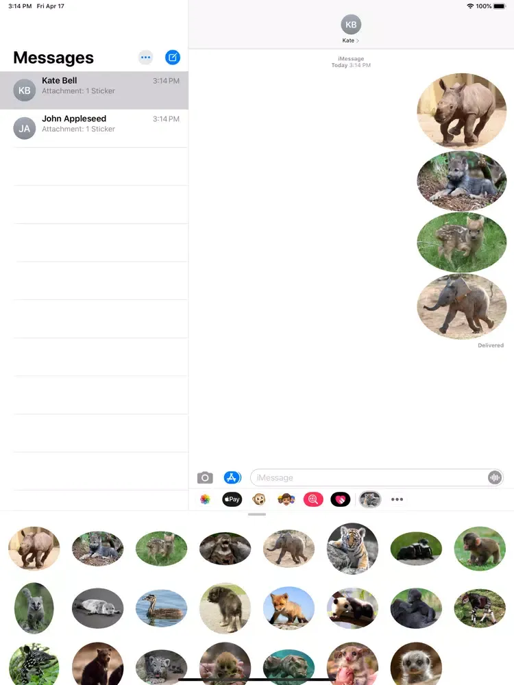 Zrzuty ekranu Amazing Animals Stickers Pack iPad 