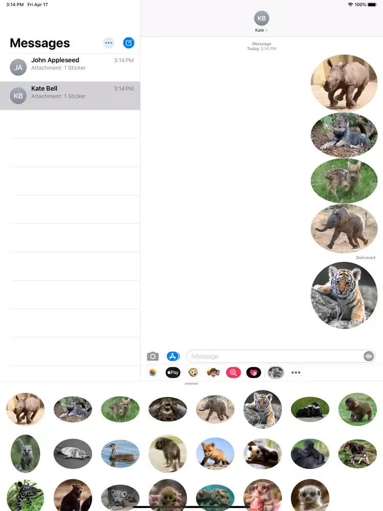 Zrzuty ekranu Amazing Animals Stickers Pack iPad 