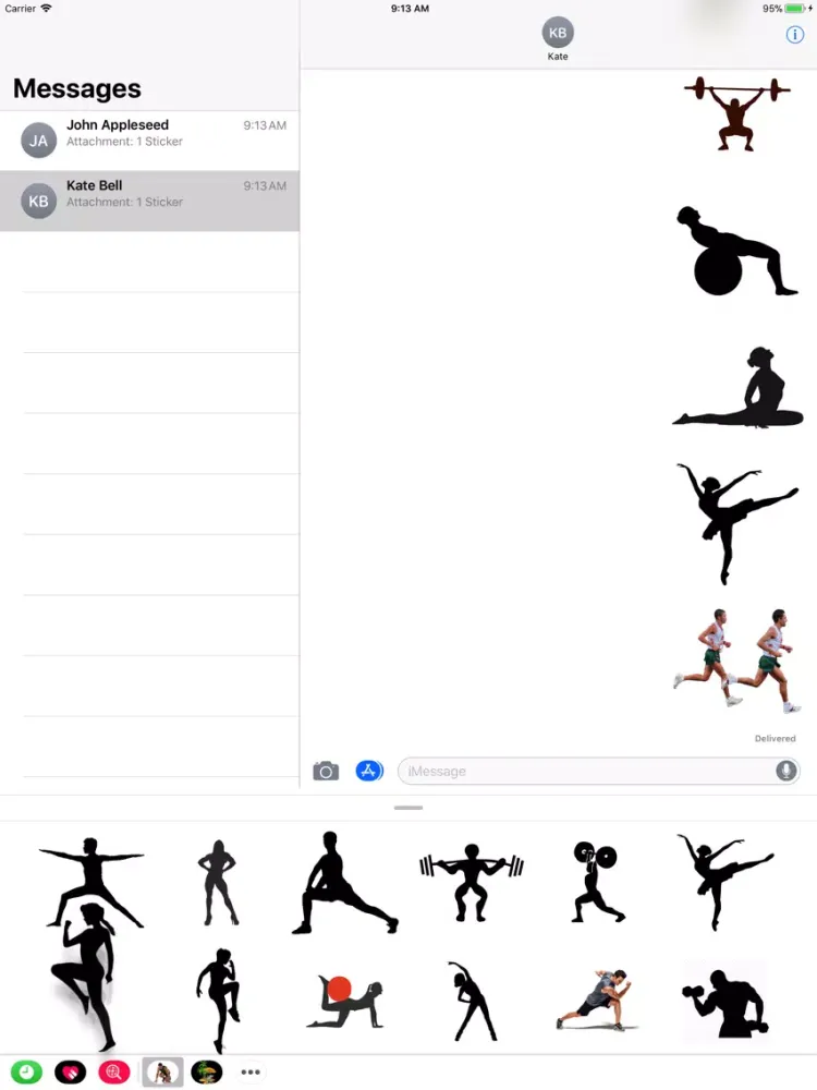 Body Building Set Stickers iPad 應用截圖