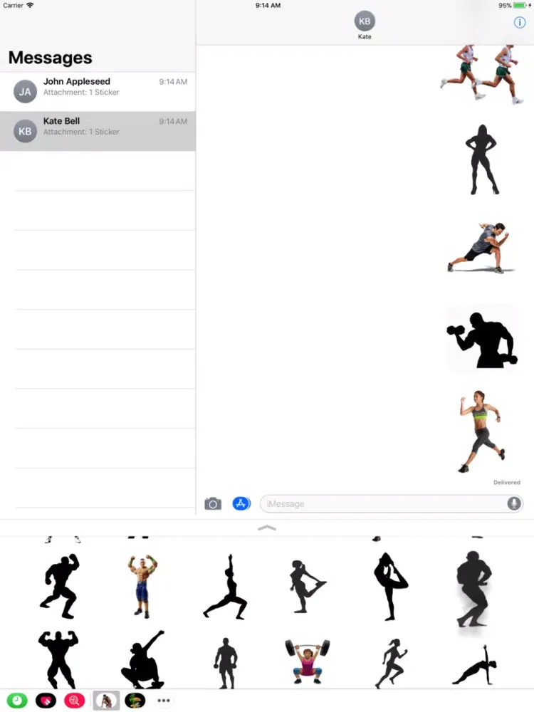 Body Building Set Stickers iPad 應用截圖
