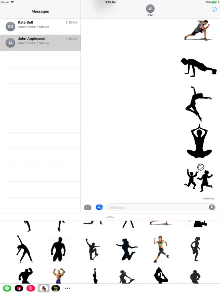 Body Building Set Stickers iPad 應用截圖