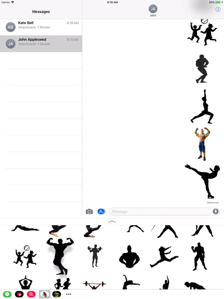 Body Building Set Stickers iPad 應用截圖