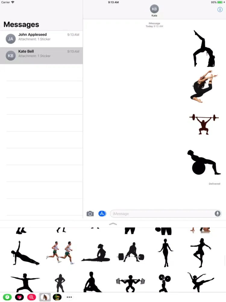 Body Building Set Stickers iPad 應用截圖