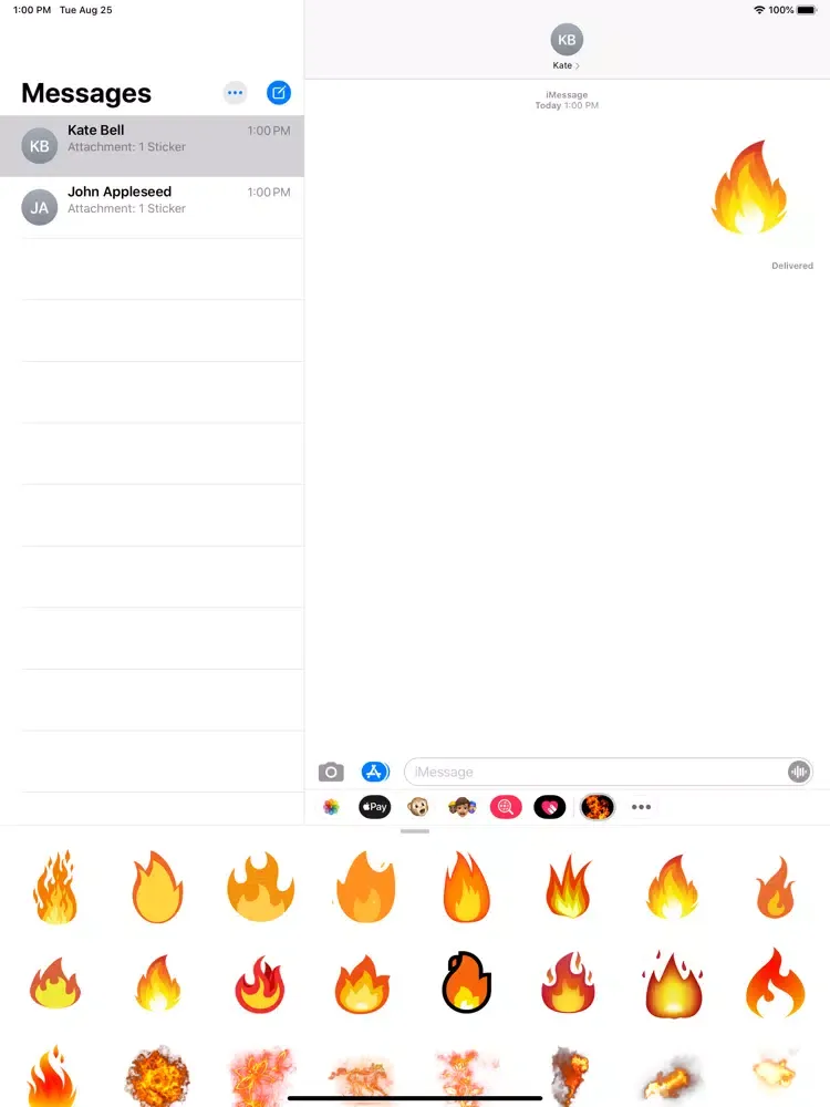 Fire Stickers iPad  스크린샷