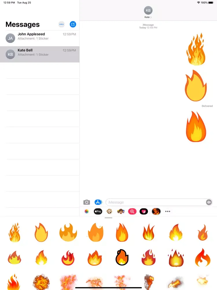 Fire Stickers iPad  스크린샷