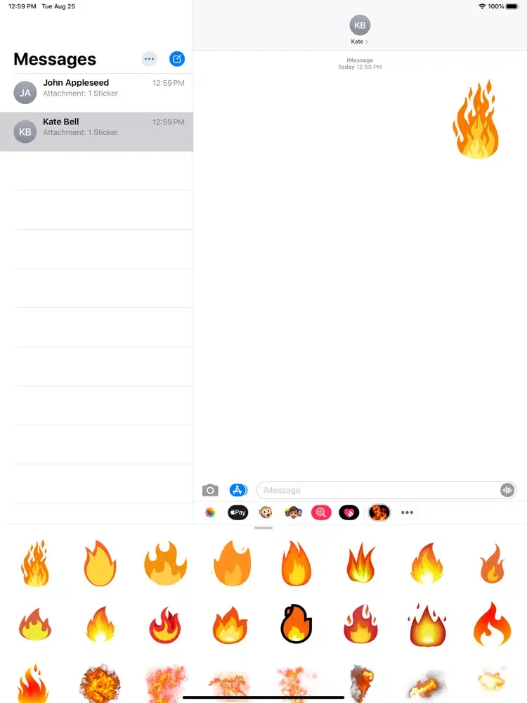 Fire Stickers iPad  스크린샷