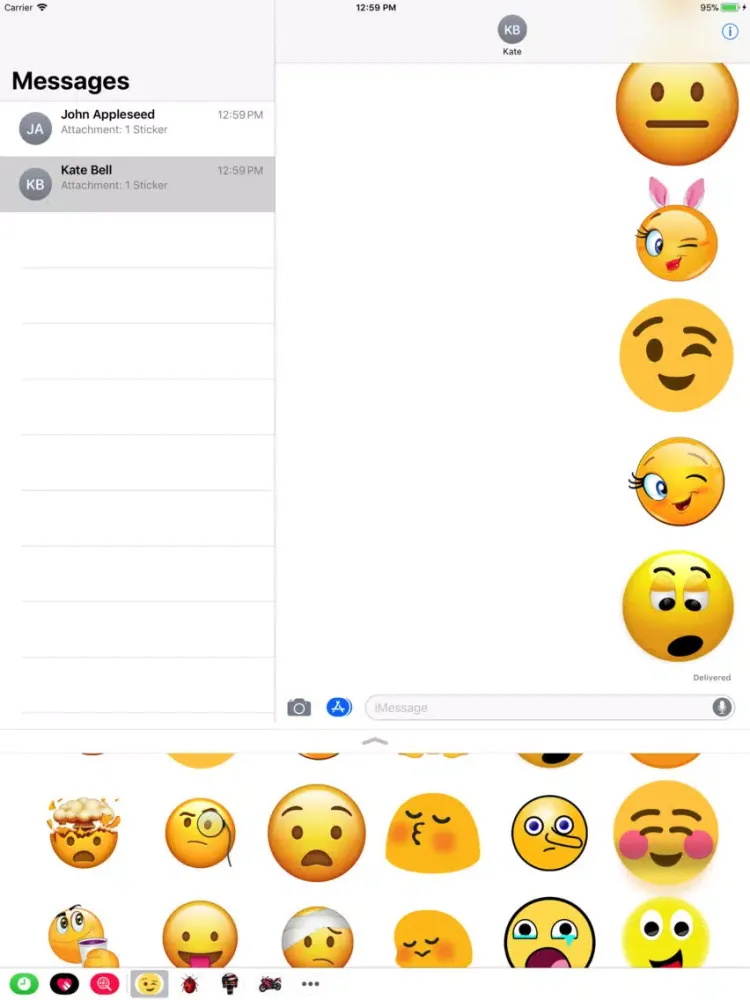 Ảnh chụp màn hình của Impressive Stickers iPad 