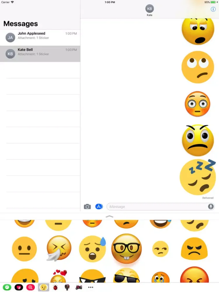 Ảnh chụp màn hình của Impressive Stickers iPad 
