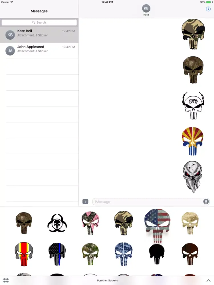صور Punisher Stickers Bundle iPad 