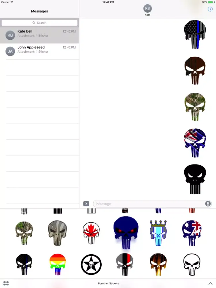 صور Punisher Stickers Bundle iPad 