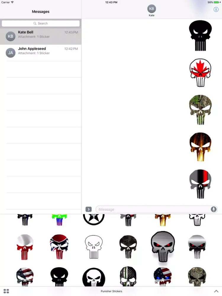 صور Punisher Stickers Bundle iPad 