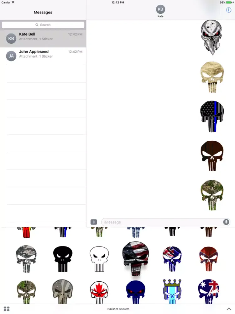 صور Punisher Stickers Bundle iPad 