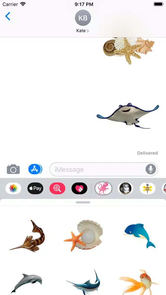 Tangkapan skrin Sea Stickers