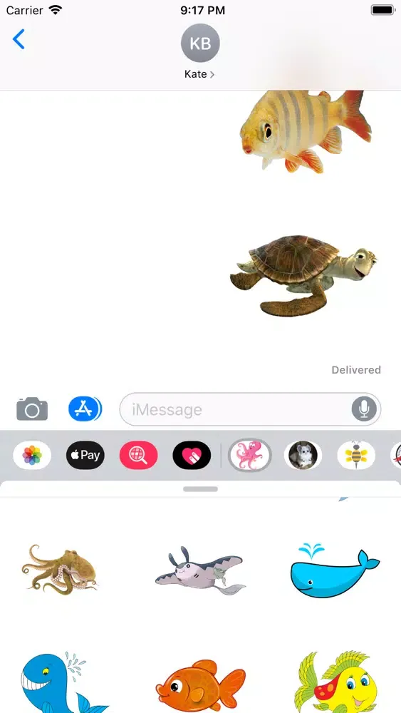 Tangkapan skrin Sea Stickers