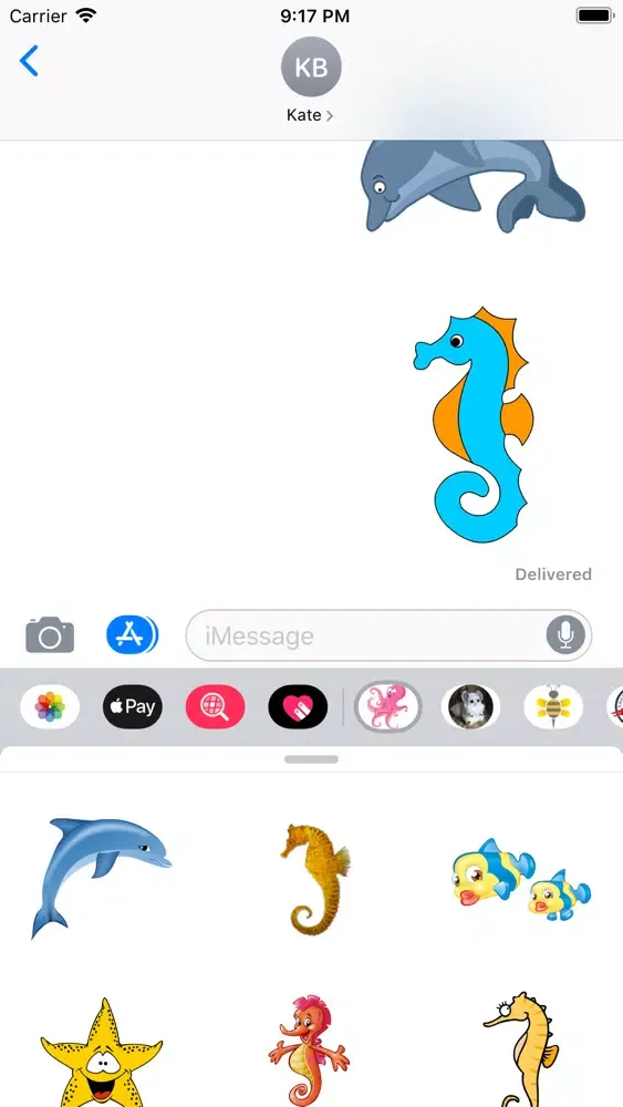Tangkapan skrin Sea Stickers