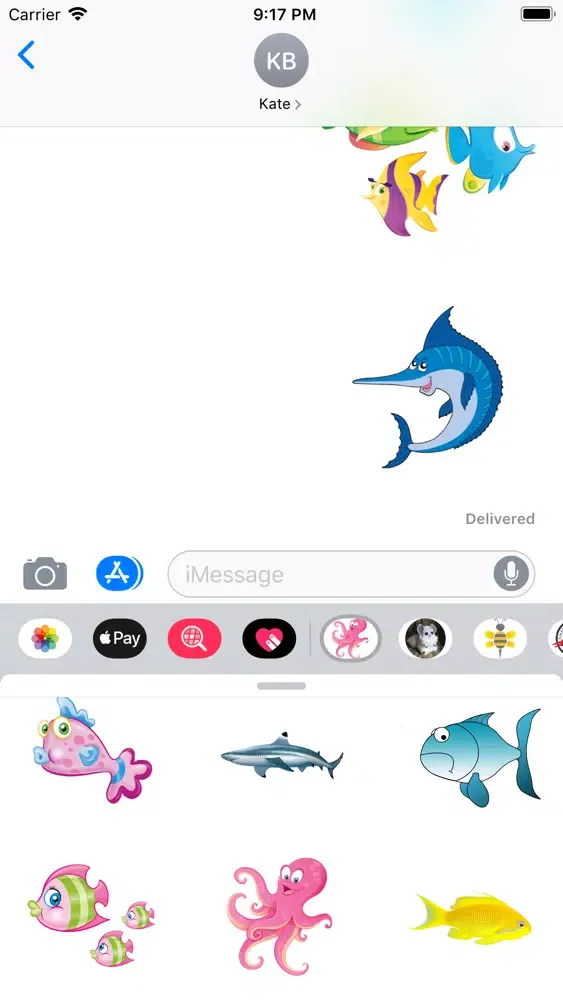 Tangkapan skrin Sea Stickers