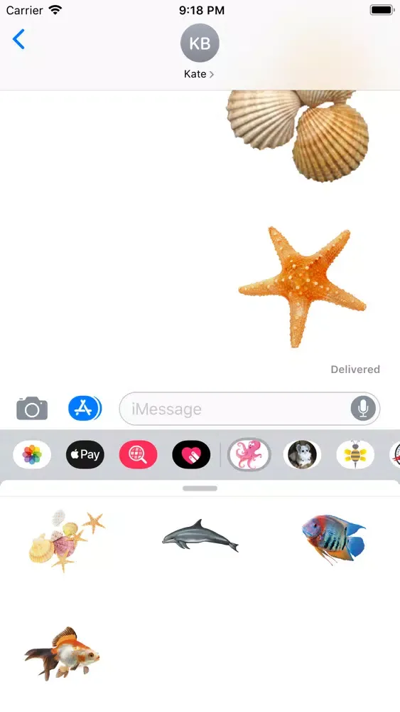 Tangkapan skrin Sea Stickers