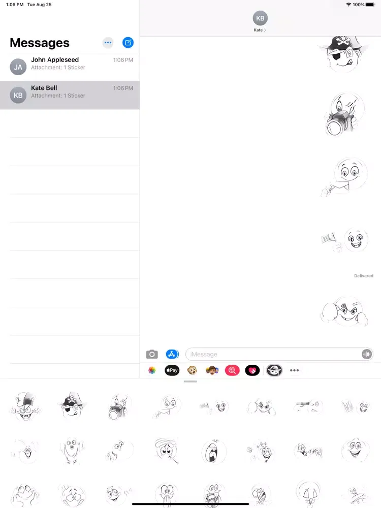 ภาพหน้าจอของ Sketch Faces Stickers iPad 