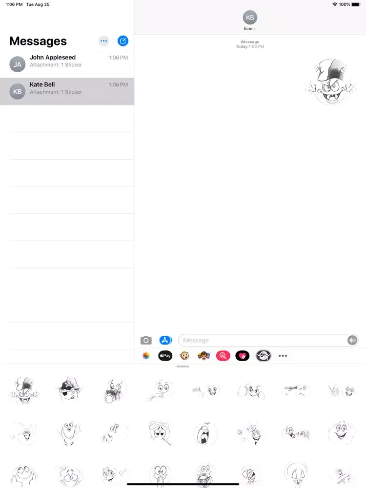 ภาพหน้าจอของ Sketch Faces Stickers iPad 