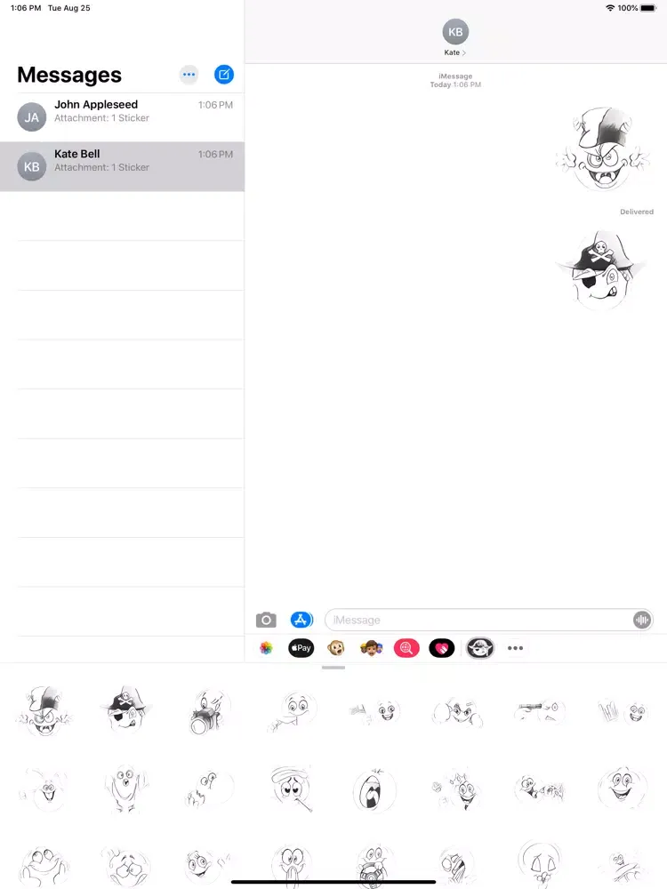 ภาพหน้าจอของ Sketch Faces Stickers iPad 