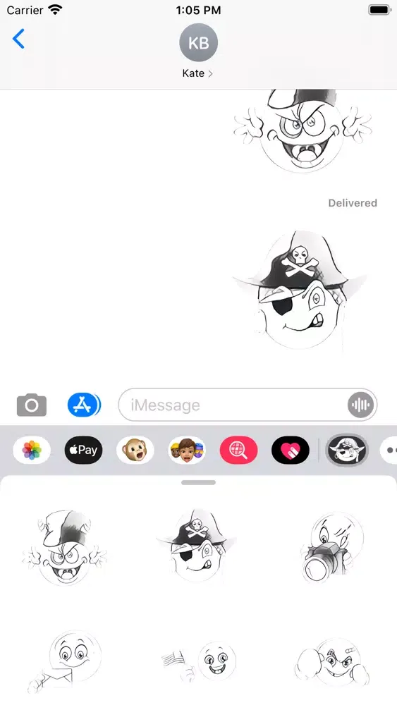 ภาพหน้าจอของ Sketch Faces Stickers