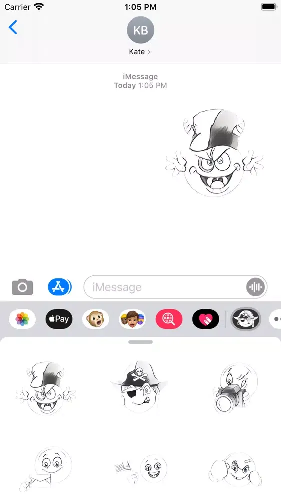 ภาพหน้าจอของ Sketch Faces Stickers