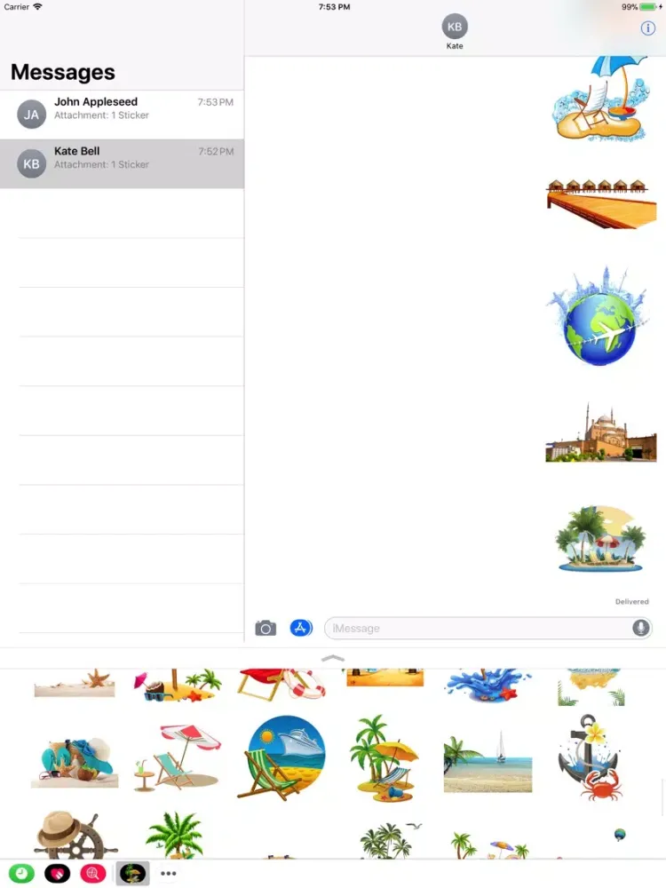 ภาพหน้าจอของ Stickers For Holiday iPad 