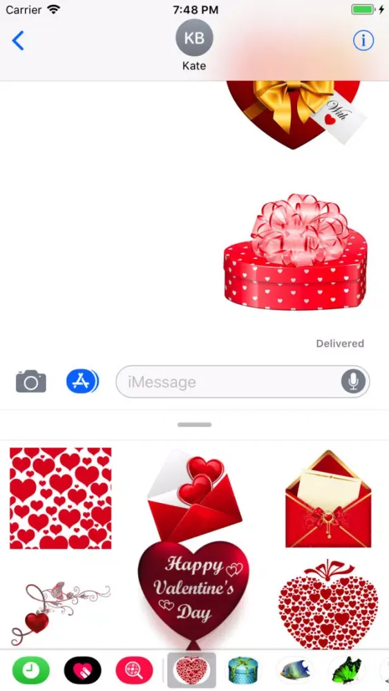 Capturas de tela do Stickers For Valentains Day