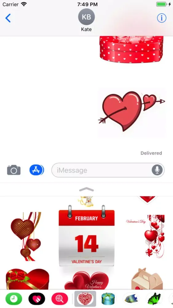 Capturas de tela do Stickers For Valentains Day