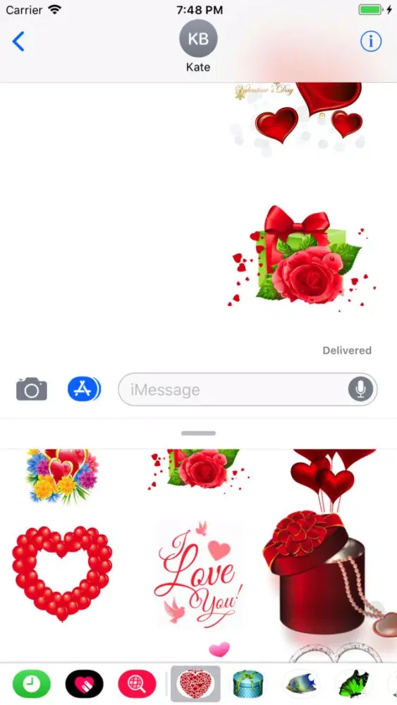 Capturas de tela do Stickers For Valentains Day