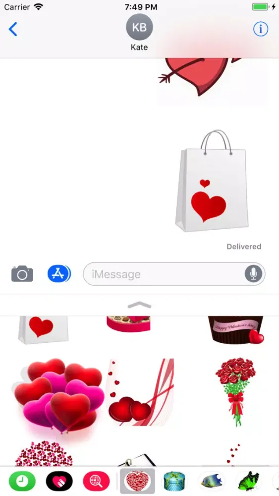 Capturas de tela do Stickers For Valentains Day
