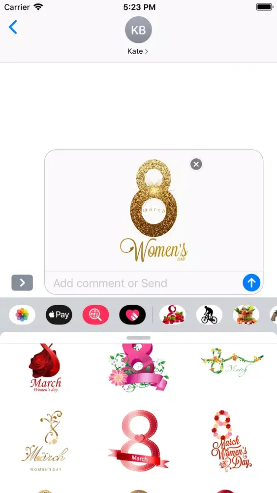 Tangkapan skrin Women's day stickers HD