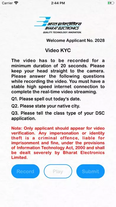 BEL VKYC স্ক্রিনশট