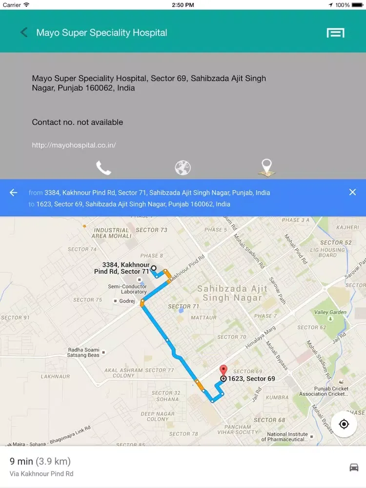 mSwasthya™ Hospital Search iPad  Screenshots